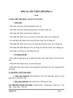 Giáo án Sinh học 11 bài 22: Ôn tập chương 1