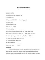 bệnh án nhi vàng da sơ sinh