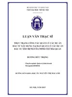 Thực trạng công tác quản lý các dự án đầu tư xây dựng tại ban quản lý các dự án đầu tư xây dựng của tổng cục hải quan 
