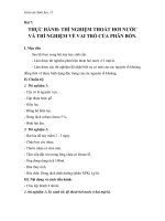 Giáo án Sinh học 11 bài 7: Thực hành  Thí nghiệm thoát hơi nước và thí nghiệm về vai trò của phân bón