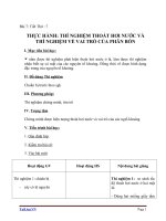 Giáo án Sinh học 11 bài 7: Thực hành  Thí nghiệm thoát hơi nước và thí nghiệm về vai trò của phân bón