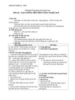 Giáo án Sinh học 12 bài 20: Tạo giống nhờ công nghệ gen