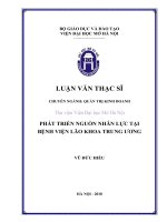 Phát triển nguồn nhân lực tại bệnh viện lão khoa trung ương 