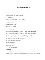 bệnh án nhi  viêm màng não