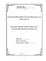 ỨNG DỤNG ĐƯỜNG TRÒN LƯỢNG GIÁC ĐỂ GIẢI MỘT SỐ BÀI TOÁN SÓNG CƠ