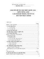 CÁCH ĐÁNH TRỌNG ÂM TỪ VÀ  BÀI TẬP THỰC HÀNH ôn thi THPT QG