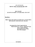 Nghiên cứu thực trạng mắc bệnh lao AFB (+) ở cộng đồng trên địa bàn huyện mê linh năm 2016
