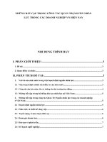 Những bất cập trong công tác quản trị nguồn nhân lực trong các doanh nghiệp VN hiện nay 