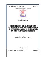 Nghiên cứu hiệu quả và tính an toàn của mifepriston phối hợp với misoprostol để kết thúc thai nghén từ 10 đến 20 tuần tại bệnh viện phụ sản trung ương