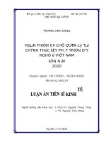 Hoàn thiện cơ chế quản lý tài chính thúc đẩy phát triển dạy nghề ở việt nam đến năm 2020 