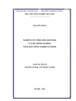 Nghiên cứu tính năng kéo bám của hệ thống di động xích máy nông nghiệp tự hành 