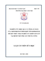 LATS Y HỌC Nghiên cứu hiệu quả và tính an toàn của mifepriston phối hợp với misoprostol để kết thúc thai nghén từ 10 đến 20 tuần tại bệnh viện Phụ sản Trung ương (FULL TEXT)