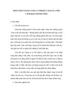 Phân tích về kxy năng và phong cách của nhà lãnh đạo thành công 