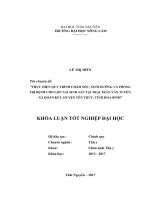 Thực hiện quy trình chăm sóc nuôi dưỡng và phòng trị bệnh cho lợn nái sinh sản tại trại lợn trần văn tuyên xã đoàn kết   huyện yên thủy   tỉnh hòa bình 