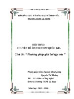 Chủ đề: “ Phương pháp giải bài tập este ”