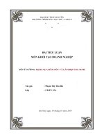 Khởi tạo doanh nghiệp  ý tưởng dịch vụ chăm sóc và làm đẹp sau sinh