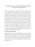 Một số nội dung của vấn đề marketing để ứng dụng vào sản phẩm quần áo trẻ em 