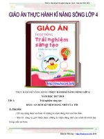 Giáo án hoạt động trải nghiệm sáng tạo lớp 4 cả năm 2018,2019