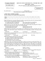 ĐỀ THI GIÁO DỤC CÔNG DÂN 10 HỌC KÌ 1