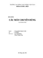 Giáo trình các máy chuyên dùng