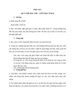 quy chế lớp học cho học viên cao học