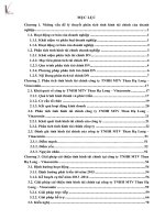 Phân tích tình hình tài chính của công ty trách nhiệm hữu hạn một thành viên than hạ long   vinacomin 