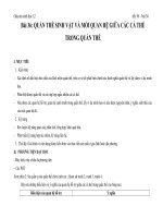 Giáo án Sinh học 12 bài 36: Quần thể sinh vật và mối quan hệ giữa các cá thể trong quần thể