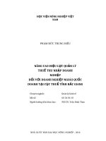 Nâng cao hiệu lực quản lý thuế thu nhập doanh nghiệp đối với doanh nghiệp ngoài quốc doanh tại cục thuế tỉnh bắc giang 