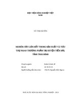 Nghiên cứu liên kết trong sản xuất và tiêu thụ ngao thương phẩm tại huyện tiền hải, tỉnh thái bình 