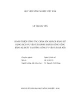 Hoàn thiện công tác chăm sóc khách hàng sử dụng dịch vụ vận tải hành khách công cộng bằng xe buýt tại tổng công ty vận tải hà nội 