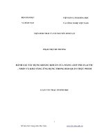 Đánh giá tác dụng kháng khuẩn của màng axit polylactic – nisin và khả năng ứng dụng trong bảo quản thực phẩm 