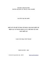 Một số vấn đề bảo vệ rơle cho máy biến áp điện lực sử dụng rowle 3t 11 để bảo vệ cho máy biến áp 