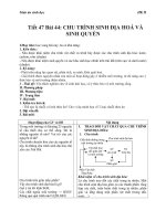 Giáo án Sinh học 12 bài 44: Chu trình sinh địa hóa và sinh quyển