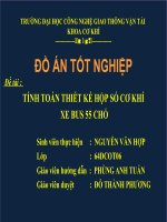 TÍNH TOÁN THIẾT KẾ HỘP SỐ CƠ KHÍ XE BUS 55 CHỔ