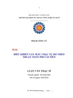 Điều khiển tay máy 3 bậc tự do theo thuật toán PID cải tiến