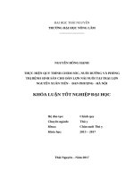 Thực hiện quy trình chăm sóc, nuôi dưỡng và phòng trị bệnh sinh sản cho đàn lợn nái nuôi tại trại lợn nguyễn xuân tiến   đan phượng   hà nội 