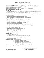 phiếu đánh giá học kì 1