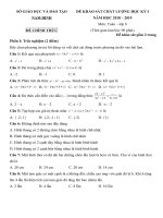 học kí 1 toán 8,9 tỉnh nam định 2018 2019 