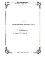 CHUYÊN ĐỀ PHƯƠNG PHÁP GIẢI BÀI TẬP DI TRUYỀN QUẦN THỂ