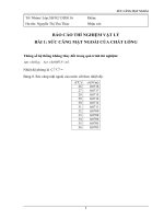 BÁO CÁO THÍ NGHIỆM VẬT LÝ  BÀI 1: SỨC CĂNG MẶT NGOÀI CỦA CHẤT LỎNG