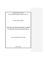 Tính sáng tạo trong hoạt động tạo hình của sinh viên ngành sư phạm mỹ thuật 