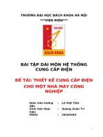 Bài tập dài Hệ thống cung cấp điện