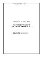 SKKN MỘT SỐ PHƯƠNG PHÁP  TÍNH THỂ TÍCH KHỐI ĐA DIỆN