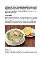 10 món ăn đặc sản truyền thống của người hà nội