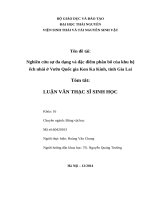 Nghiên cứu sự đa dạng và đặc điểm phân bố của khu hệ ếch nhái ở vườn quốc gia kon ka kinh, tỉnh gia lai 