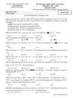 THPT QG lần 6 môn TOÁN mđ605