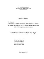 Áp dụng quy trình chăm sóc, nuôi dưỡng và phòng, trị bệnh cho đàn lợn thịt tại trang trại hoàng văn châu   hạ long   quảng ninh 