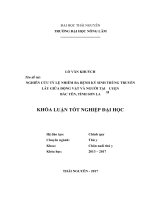 Nghiên cứu tỷ lệ nhiễm ba bệnh ký sinh trùng truyền lây giữa động vật và người tại huyện bắc yên  tỉnh sơn la 