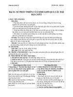 Giáo án Sinh học 12 bài 33: Sự phát triển của sinh giới qua các đại địa chất