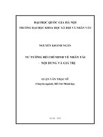 Tư tưởng hồ chí minh về nhân tài nội dung và giá trị 